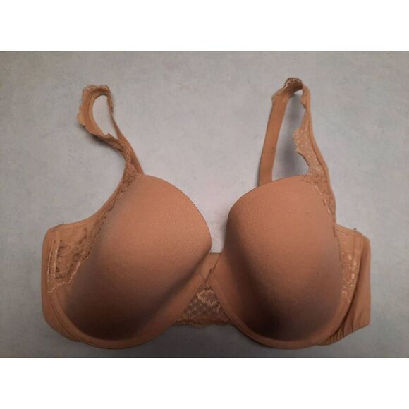 Felina Size 38D Beige Demi Bra with Lace Detail - Picture 1 of 3